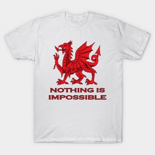 Nothing Is Impossible Welsh Rugby Union Dragon T-Shirt